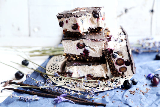 Chocolate and Coconut Blueberry Ice Cream Bars