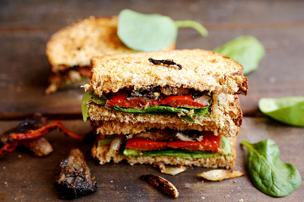 Roasted Bell Pepper, Onion and Mushroom Sandwich